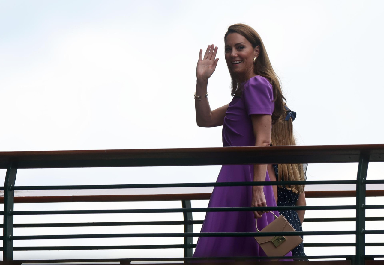 Kate Middleton en Wimbledon. Foto: EFE.