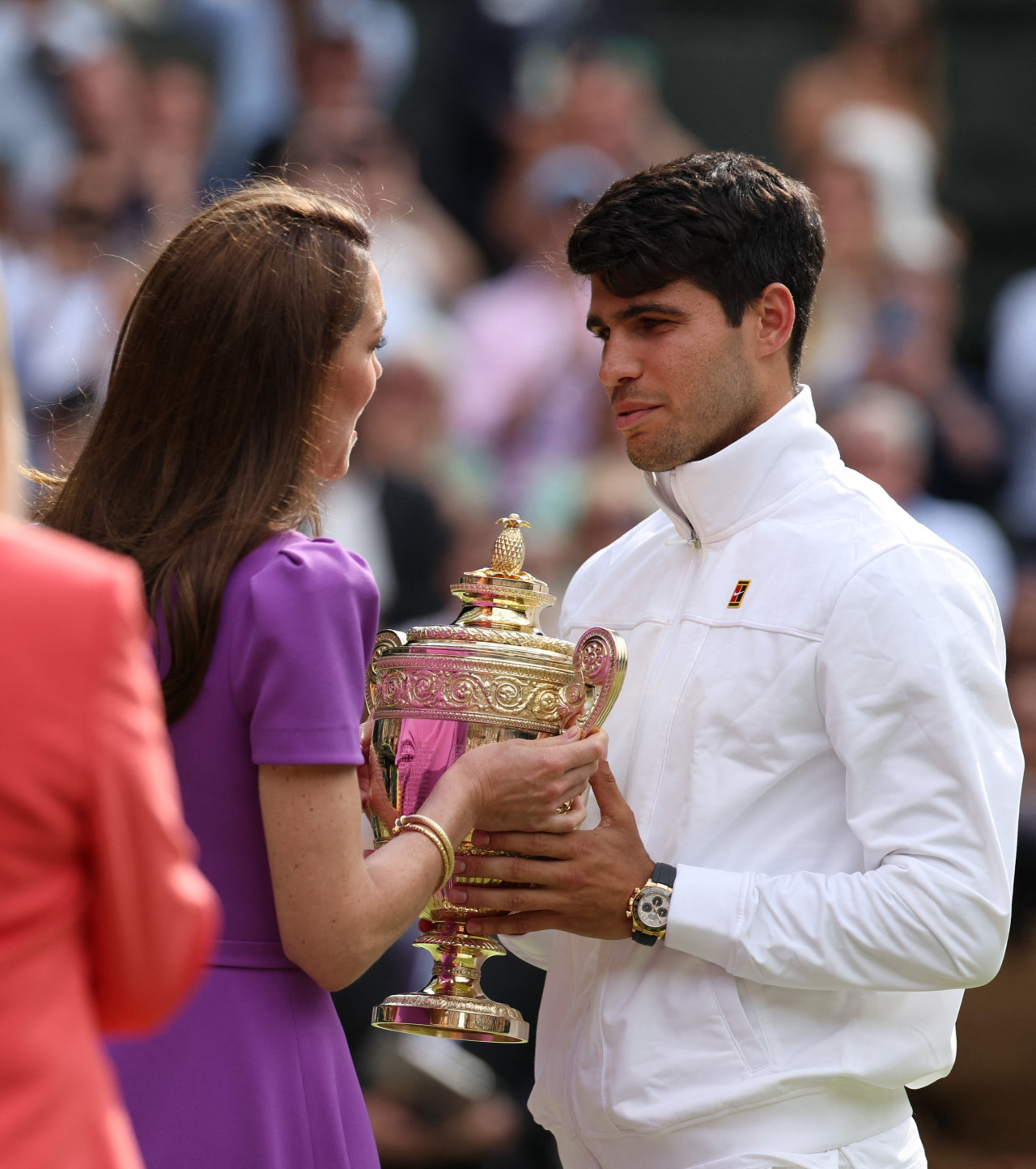 Kate Middleton y Carlos Alcaraz. Foto: Reuters.