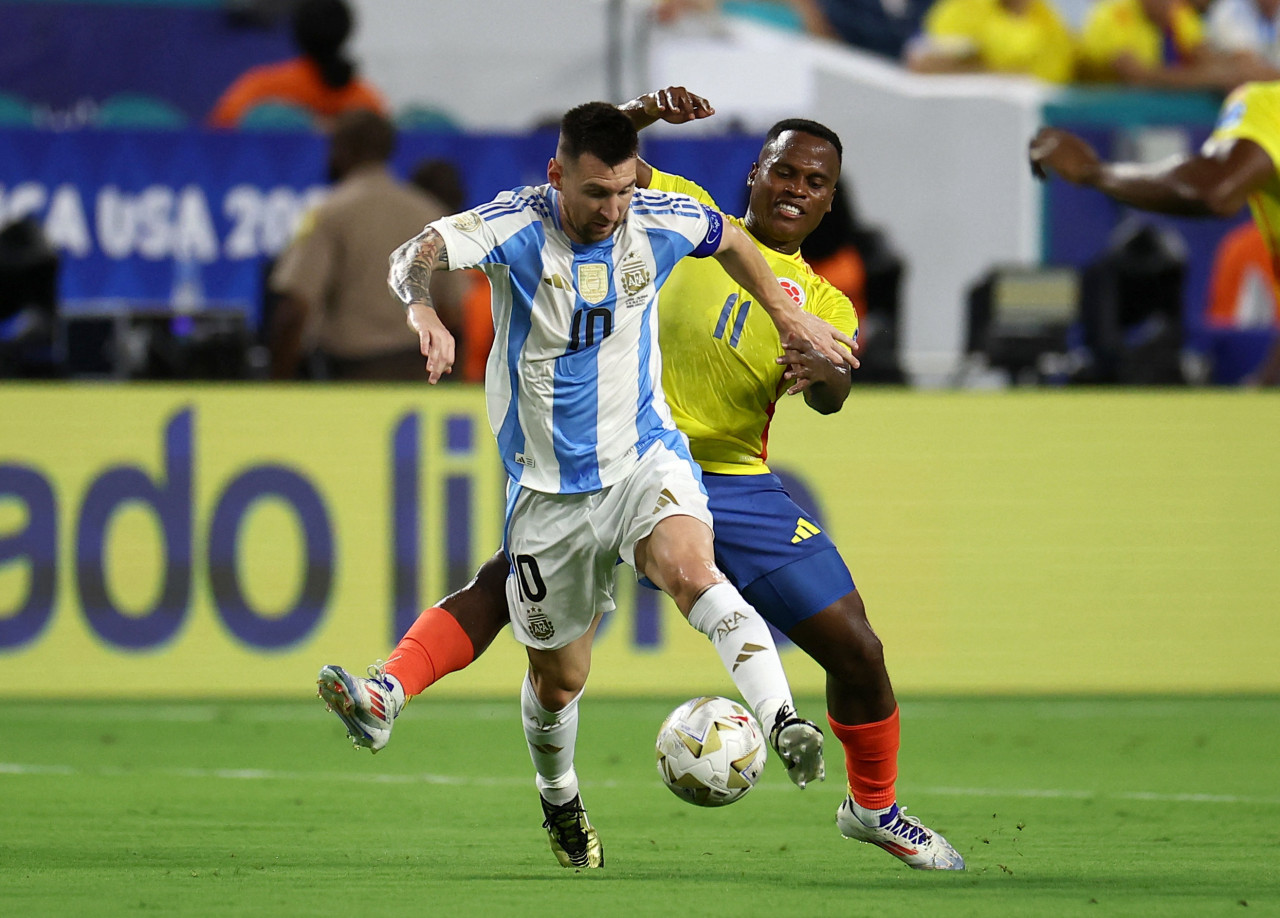 Lionel Messi; Argentina vs. Colombia; Copa América 2024. Foto: Reuters.