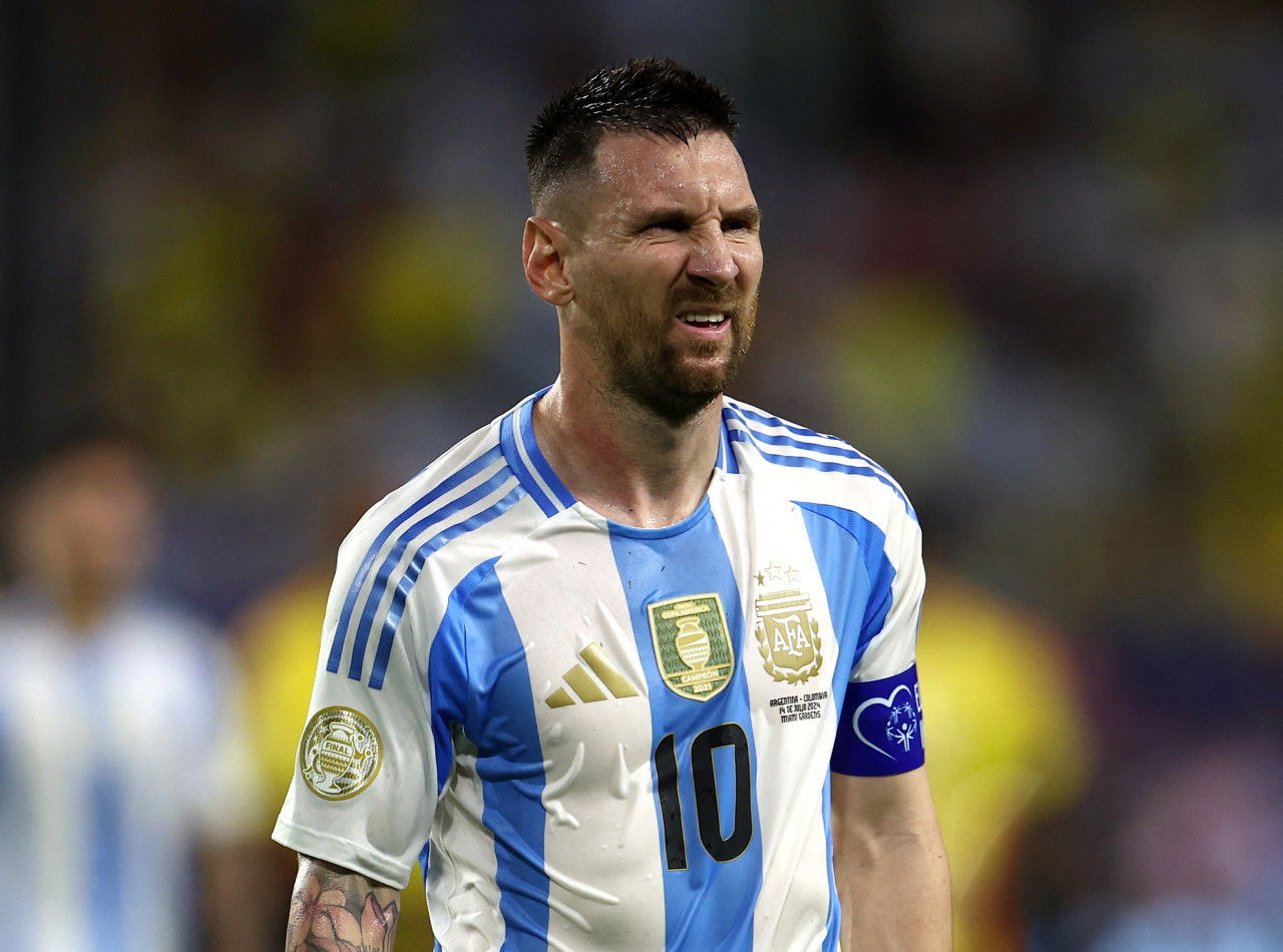 Lionel Messi; Argentina vs. Colombia; Copa América 2024. Foto: Reuters