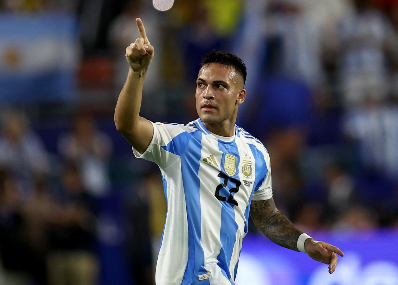 Lautaro Martínez; Argentina vs Colombia. Foto: Reuters