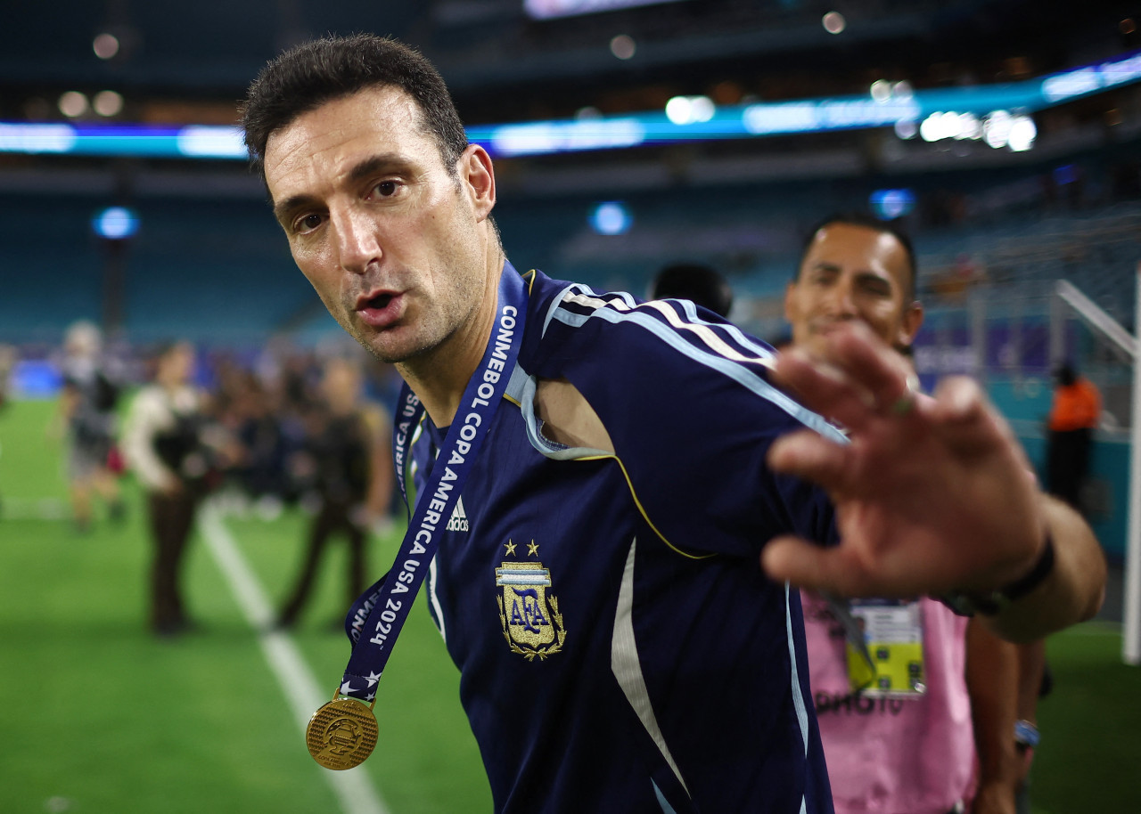 Lionel Scaloni, entrenador de la Selección Argentina. Foto: Reuters.