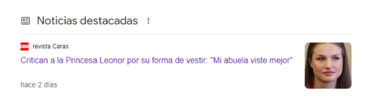 Princesa Leonor, noticias relacionadas. Foto: captura de pantalla.