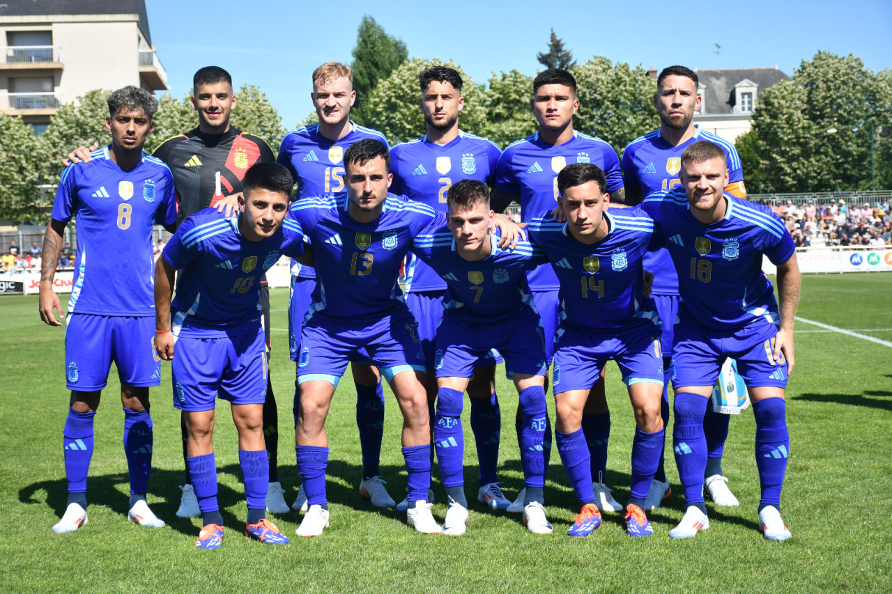 Selección Argentina Sub 23 vs. Guinea. Foto: X @Argentina