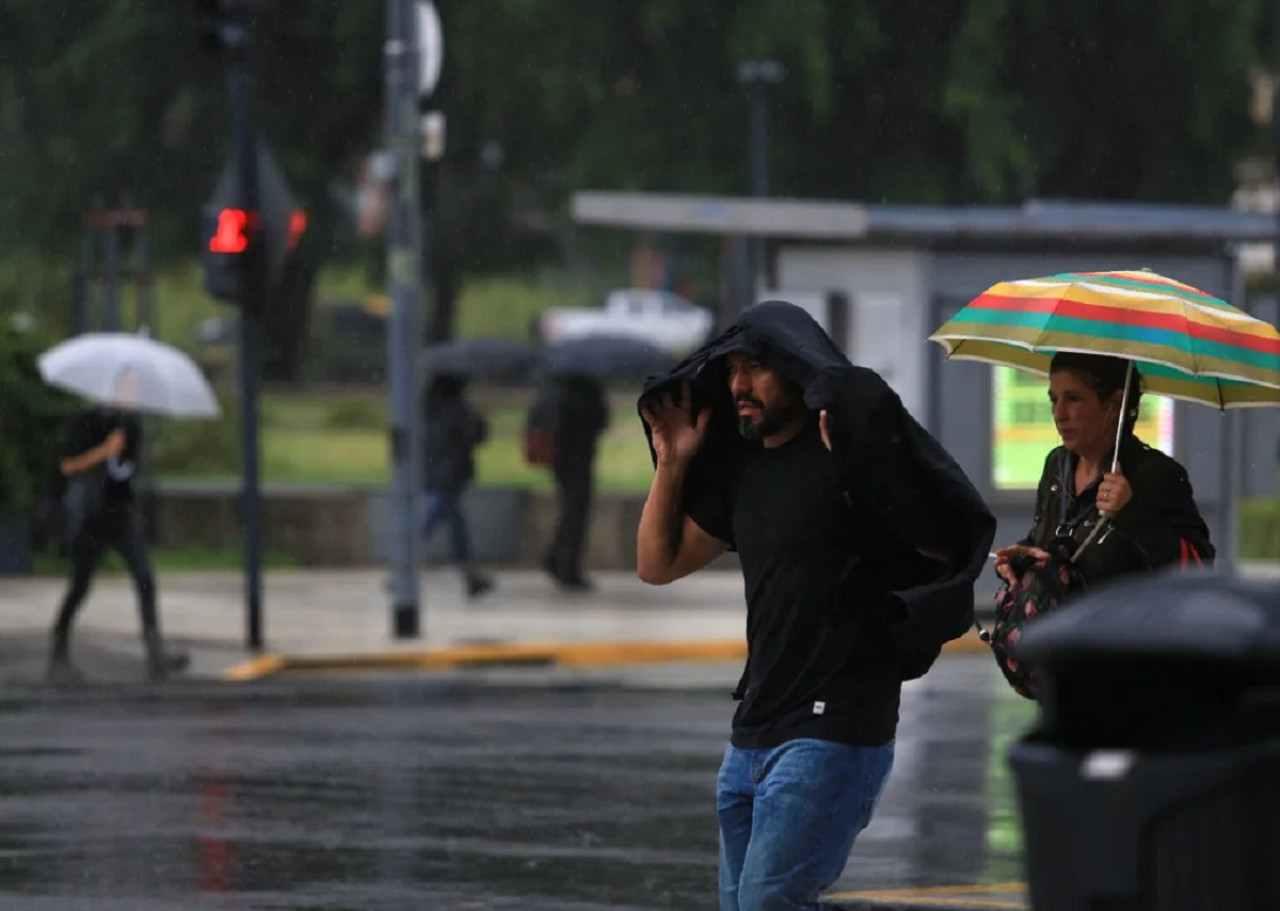 Lluvias en Buenos Aires. Foto: NA.