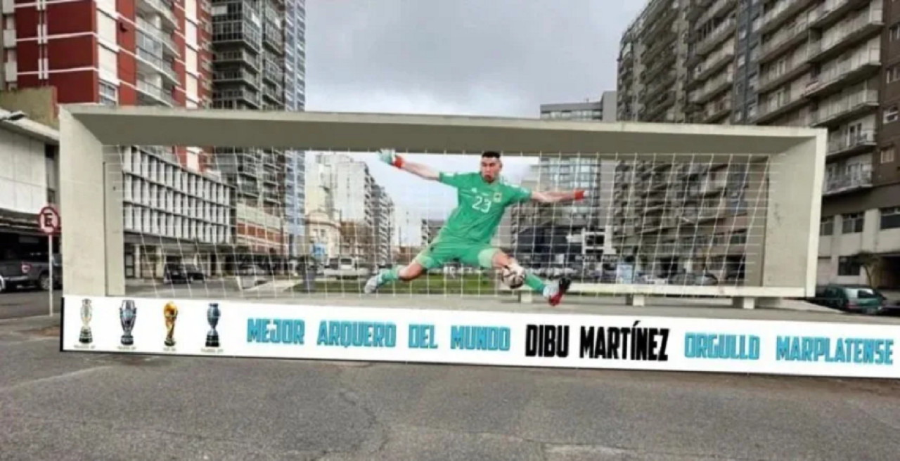 Homenaje al Dibu Martínez en Mar del Plata