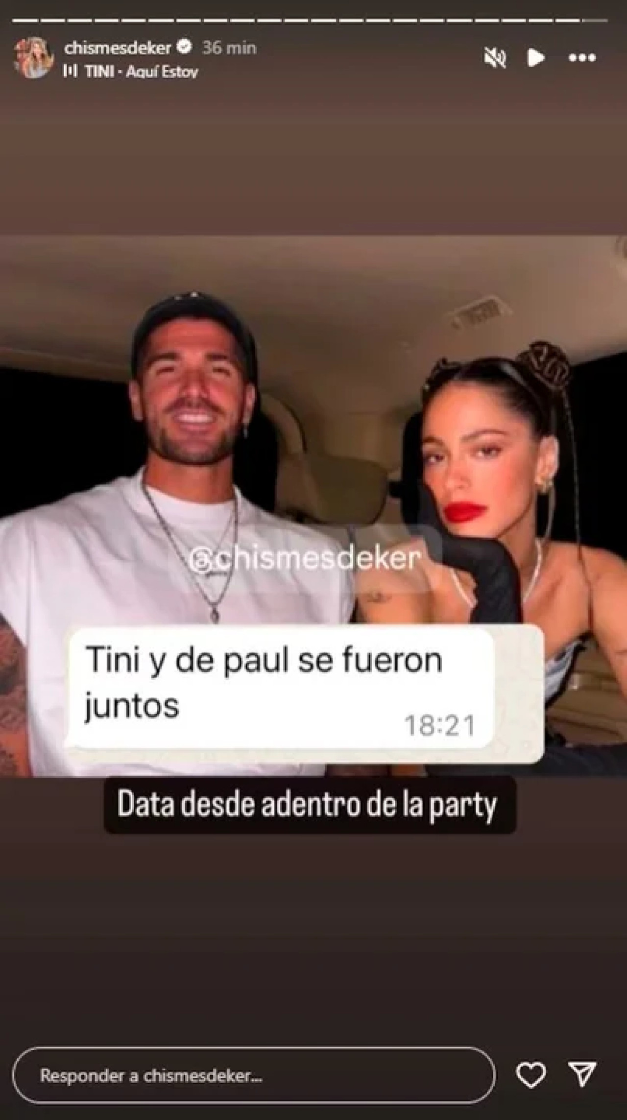 Más información sobre Tini y De Paul en el casamiento de Oriana y Paulo. Foto: Instagram.