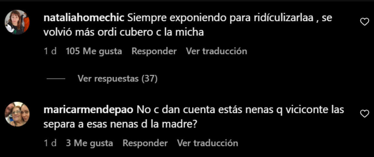 Mica Viciconte fue repudiada en redes por la broma a las hijas de Nicole Neumann. Foto: Instagram.