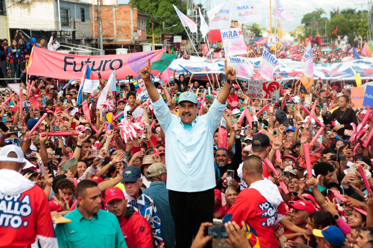 Acto de Nicolás Maduro en Venezuela. Foto: EFE.