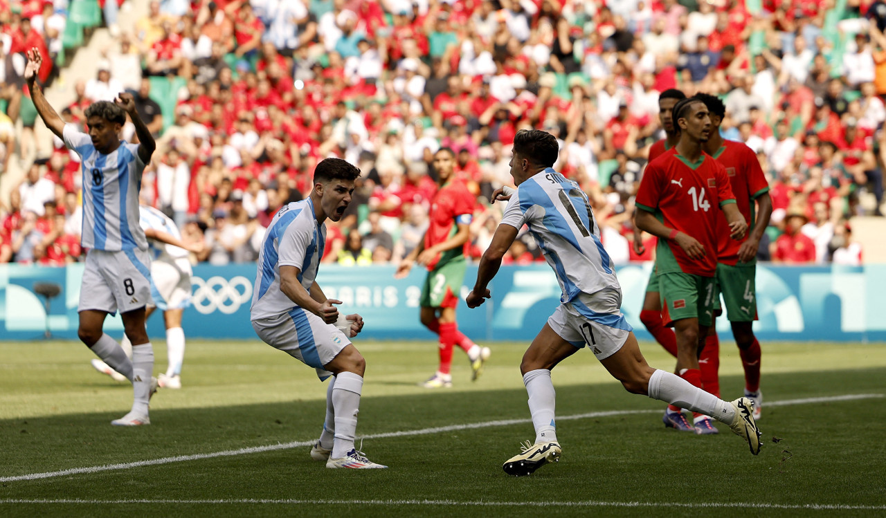 Argentina vs Marruecos; Juegos Olímpicos de París 2024. Foto. Reuters.