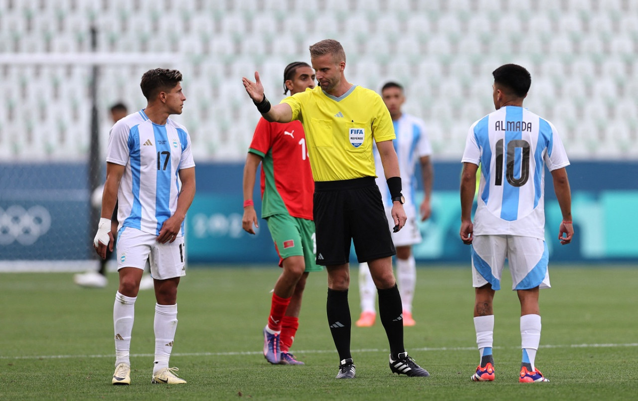 Selección Argentina Sub 23 vs. Marruecos. Foto: Reuters.