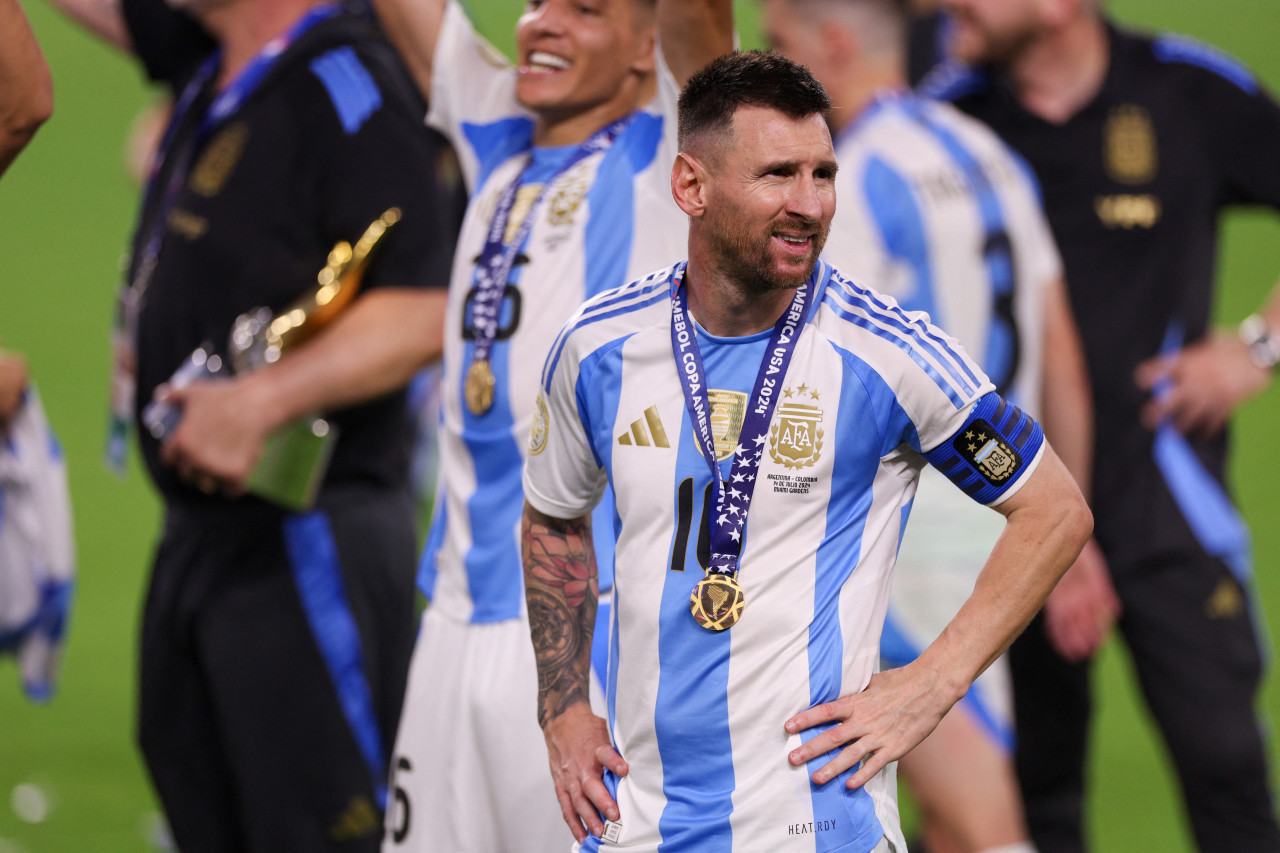 Lionel Messi en la final de la Copa América 2024. Foto: REUTERS.