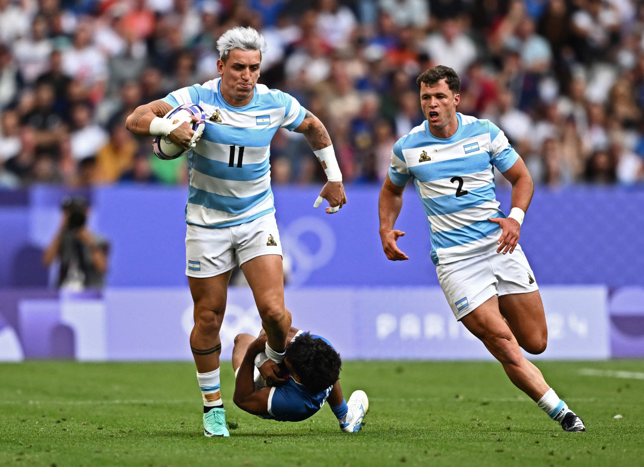 Los Pumas 7s en los Juegos Olímpicos de París 2024. Foto: REUTERS.