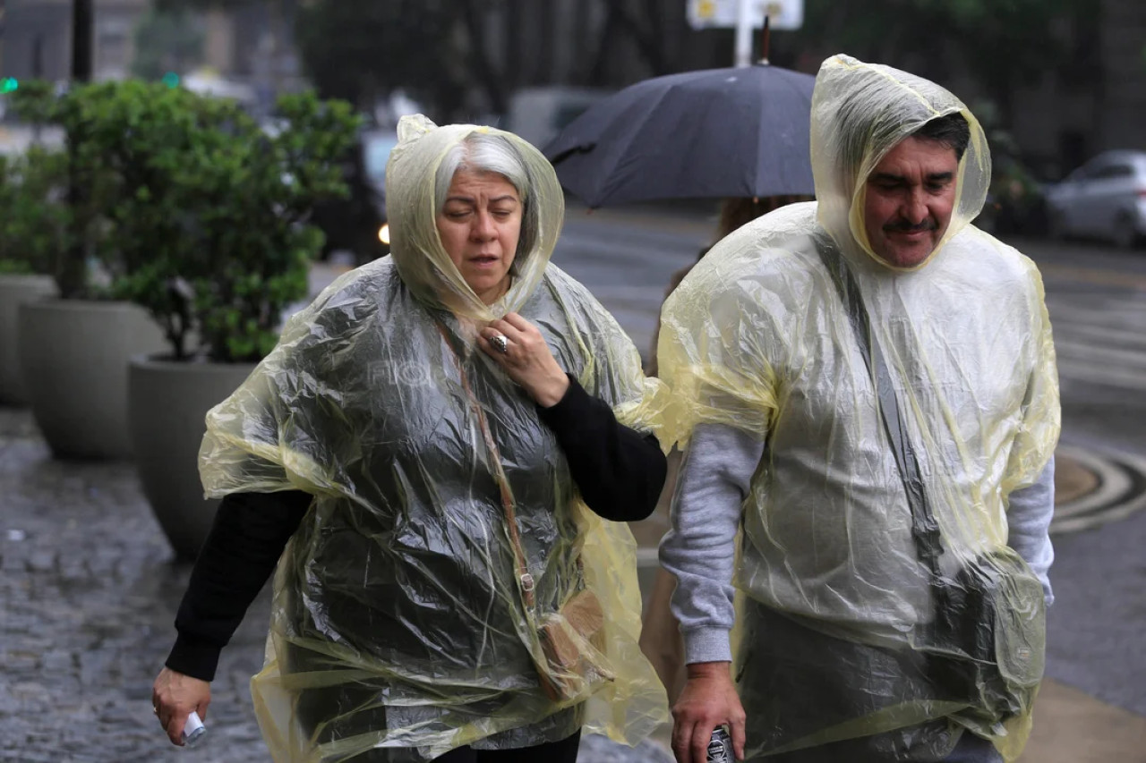 Lluvias en Buenos Aires. Foto: NA.