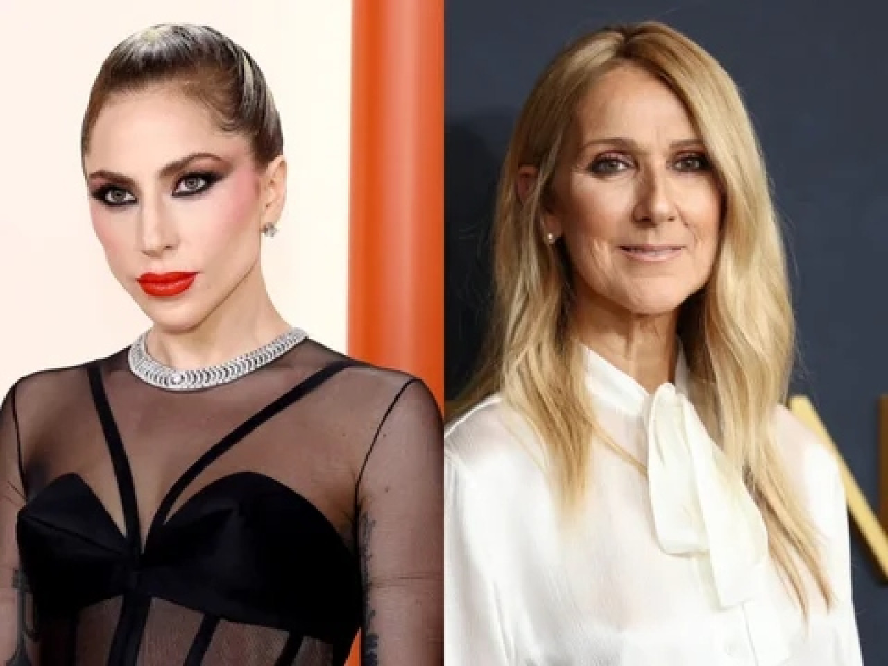 Céline Dion y Lady Gaga. Fuente: NA