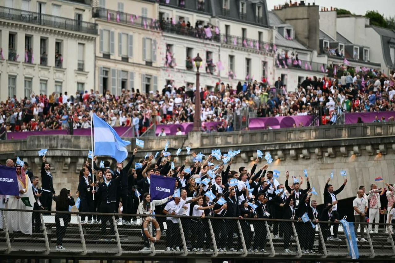 Argentina se hizo presente en la apertura de los Juegos Olímpicos. Foto X.