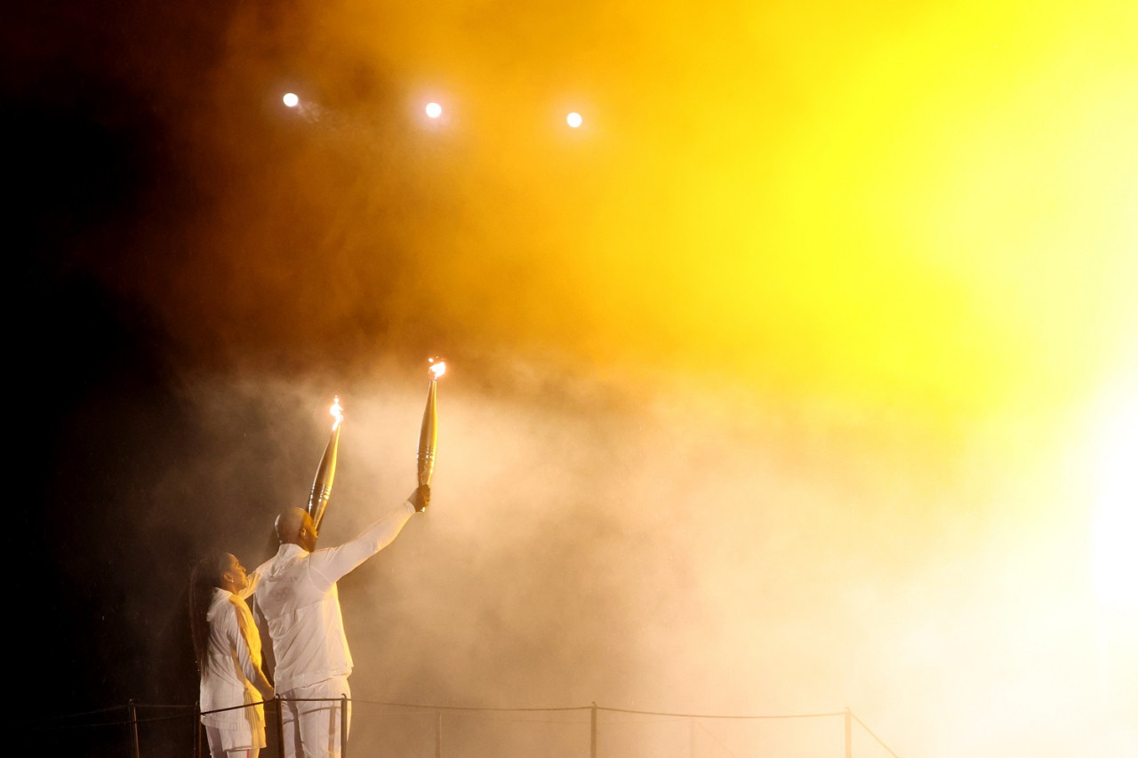 Ceremonia de apertura de los Juegos Olímpicos, llama  olímpica. Foto: Reuters