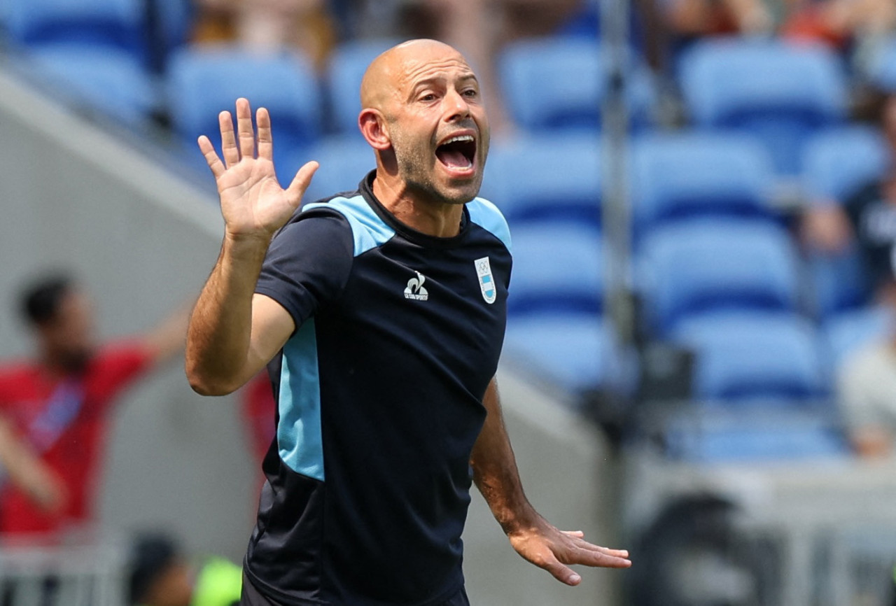 Javier Mascherano, Selección Argentina Sub 23; Juegos Olímpicos París 2024. Foto: Reuters.