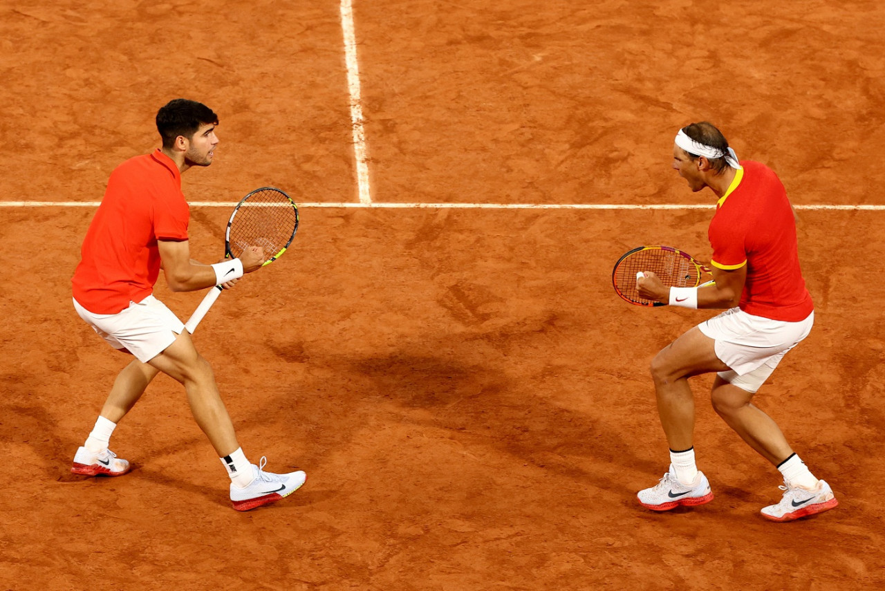 Nadal-Alcaraz, Juegos Olímpicos París 2024. Foto: Reuters