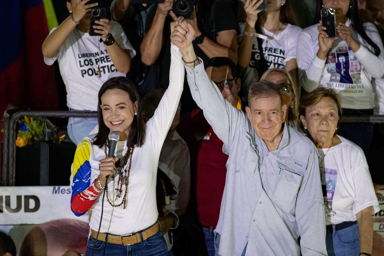 María Corina Machado y Edmundo González Urrutia. Foto: EFE.