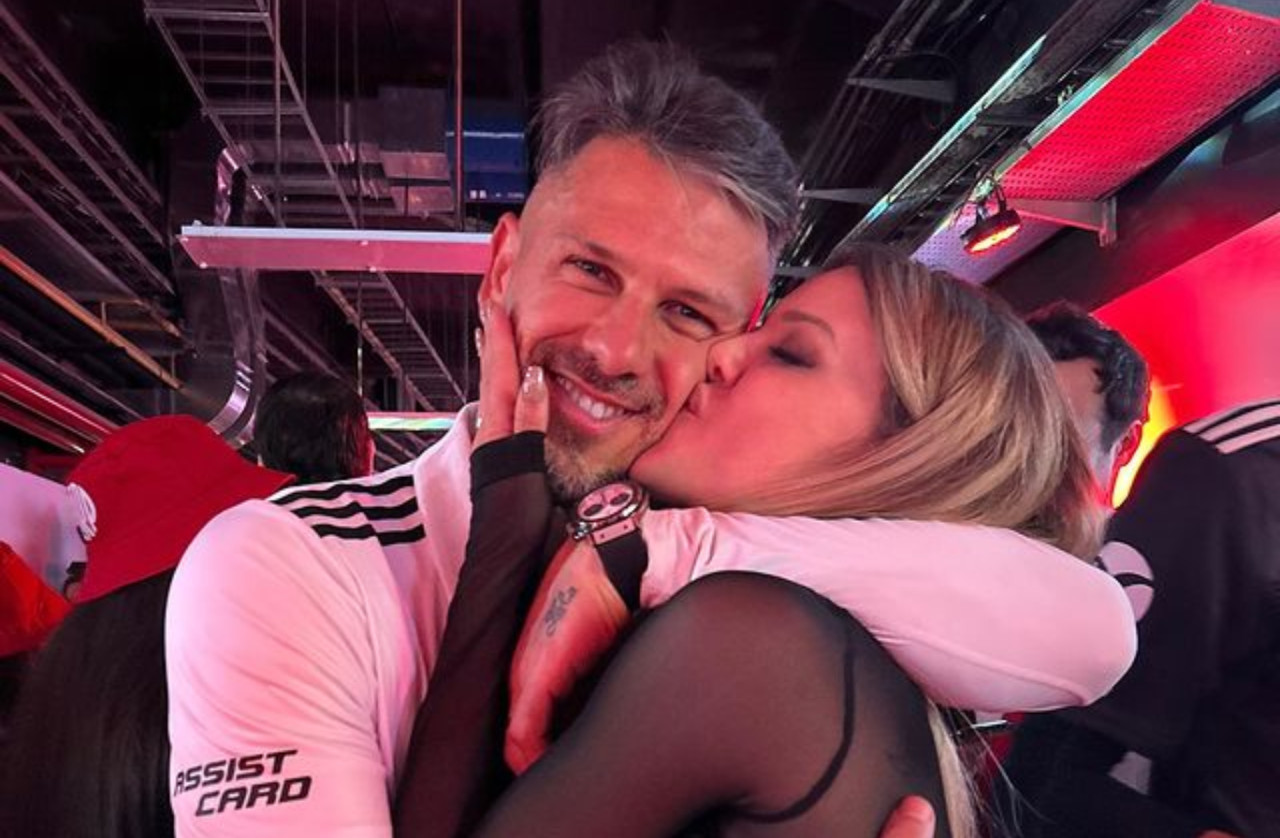 Evangelina Anderson junto a  Martín Demichelis. Foto: Instagram.