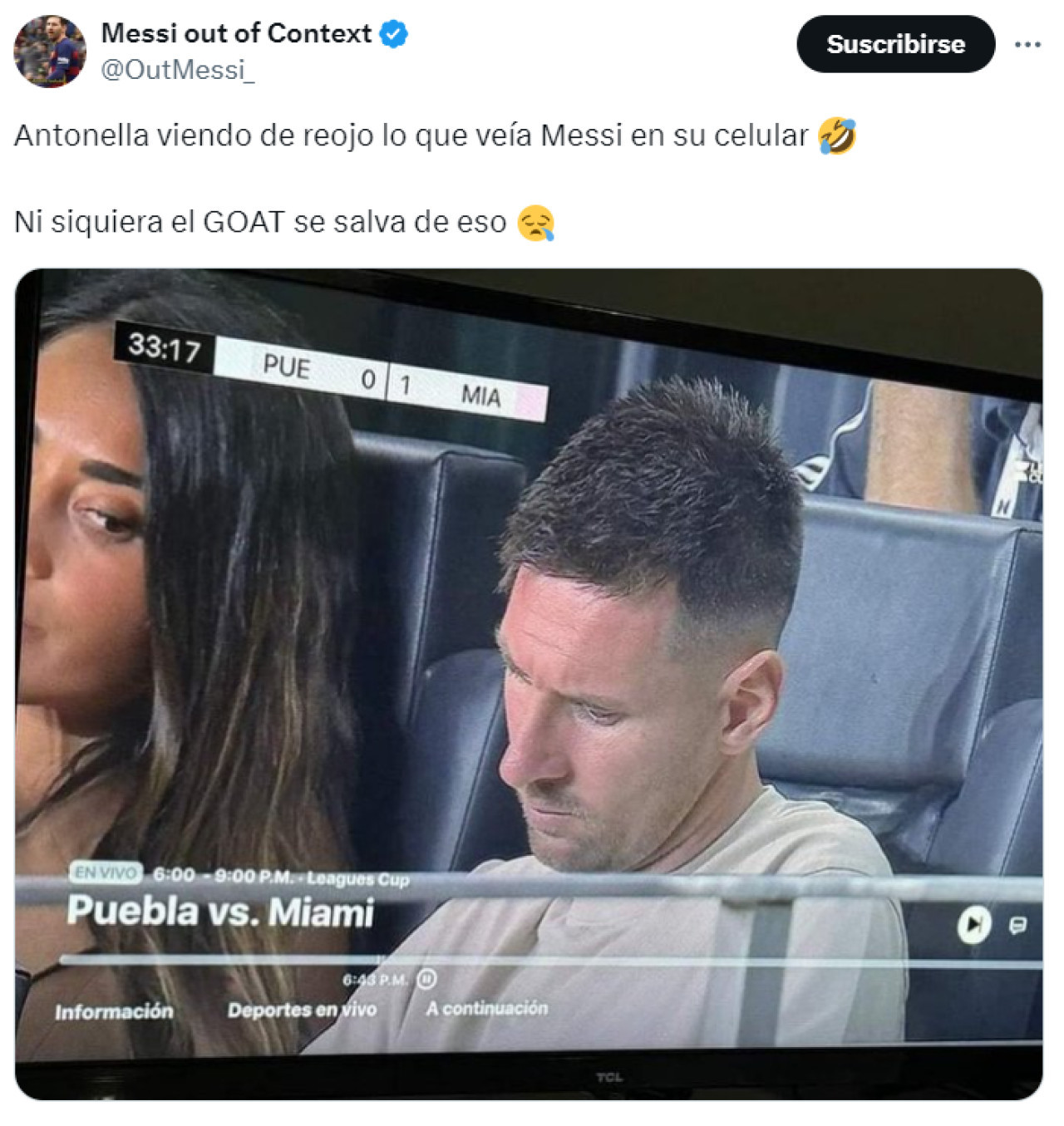 Momento que Antonela le habría mirado el celular a Messi y se volvió viral.