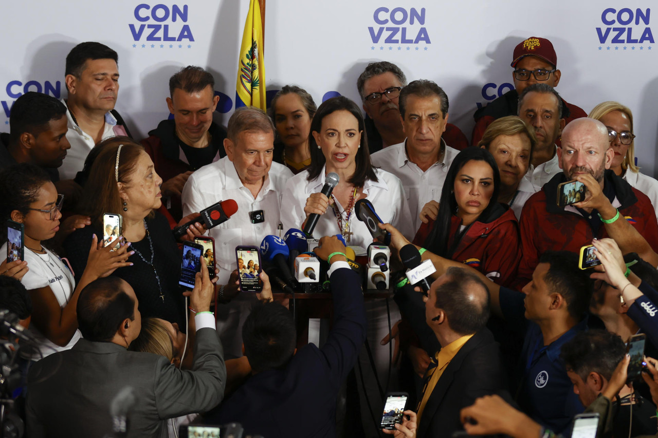 María Corina Machado y Edmundo González Urrutia. Foto: EFE.