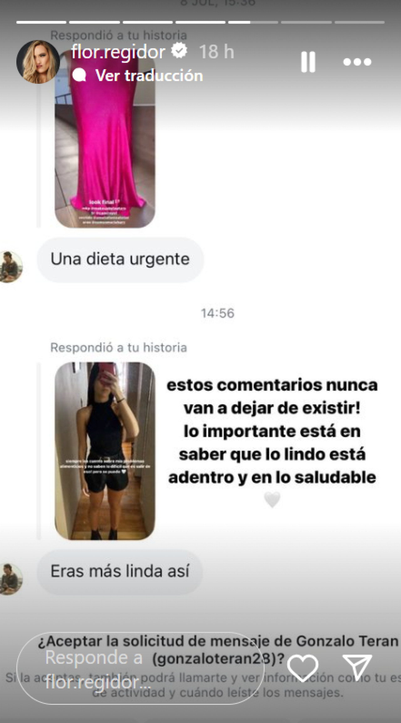 Flor Regidor expuso los comentarios que recibe a diario.