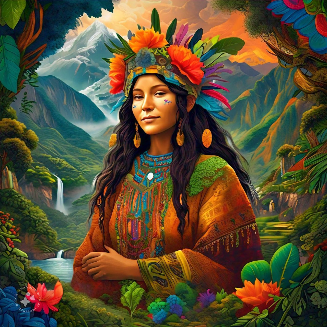 Madre Tierra o Pachamama. Imagen: Meta AI