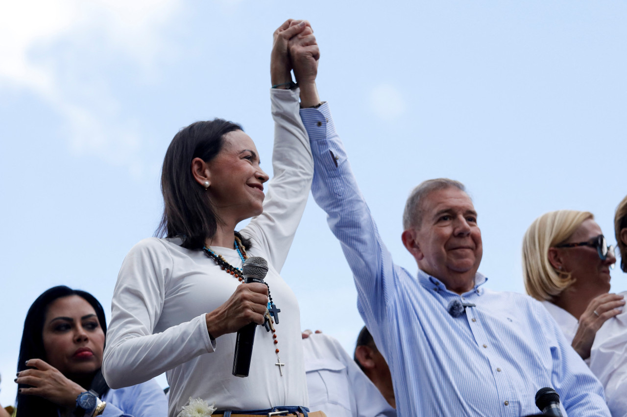 María Corina Machado y Edmundo González Urrutia, líderes de la oposición venezolana. Foto: Reuters