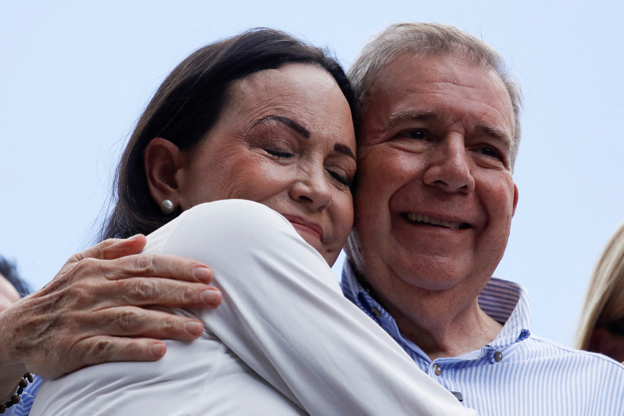 María Corina Machado y Edmundo González Urrutia, líderes de la oposición venezolana. Foto: Reuters