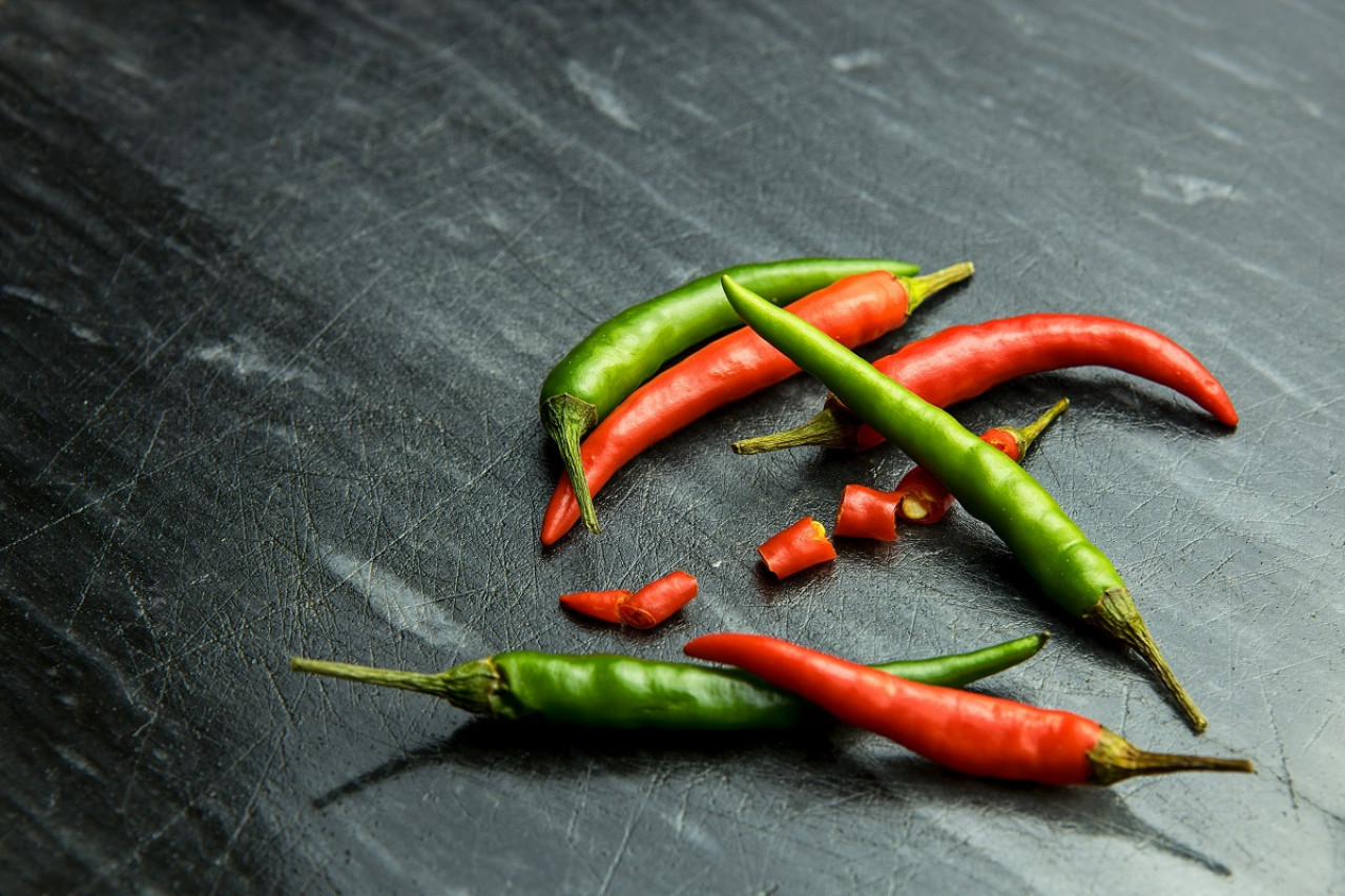 Alimentos; verduras; ají; chile picante. Foto: Unsplash.