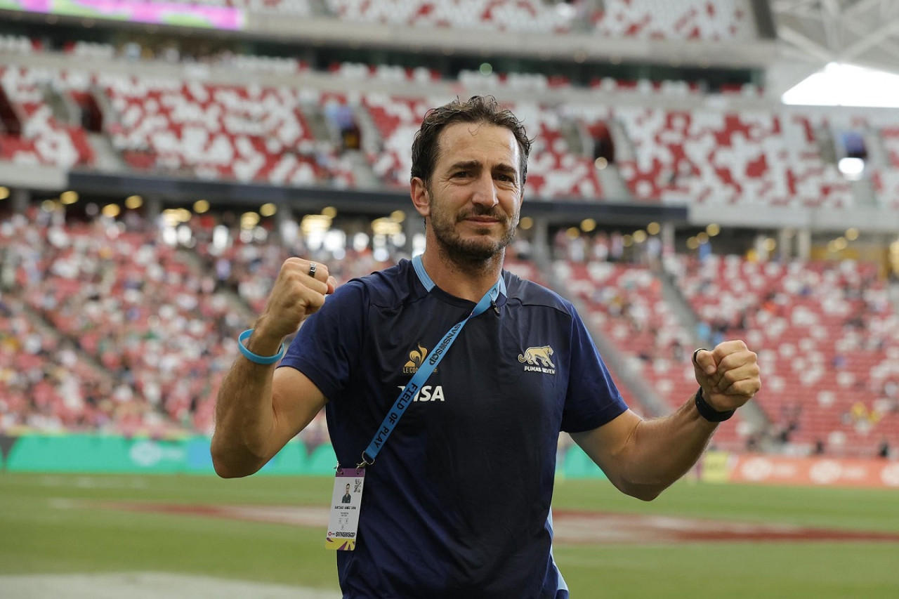 Santiago Gómez Cora, entrenador de Los Pumas 7s. Foto: Reuters.