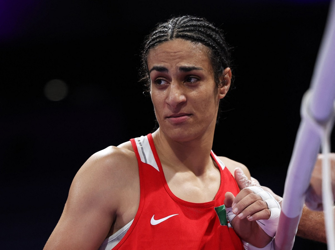 Imane Khelif, la boxeadora intergenero de Argelia. Foto: Reuters.