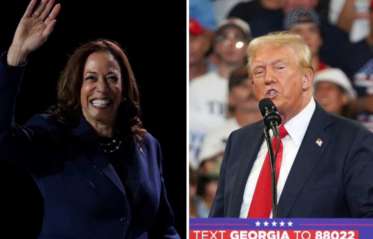 Kamala Harris y Donald Trump. Foto: Reuters.