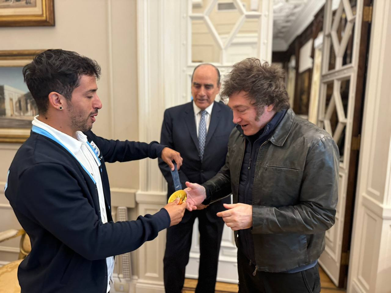 José "Maligno" Torres junto a Javier Milei en Casa Rosada. Foto: Presidencia de la Nación.