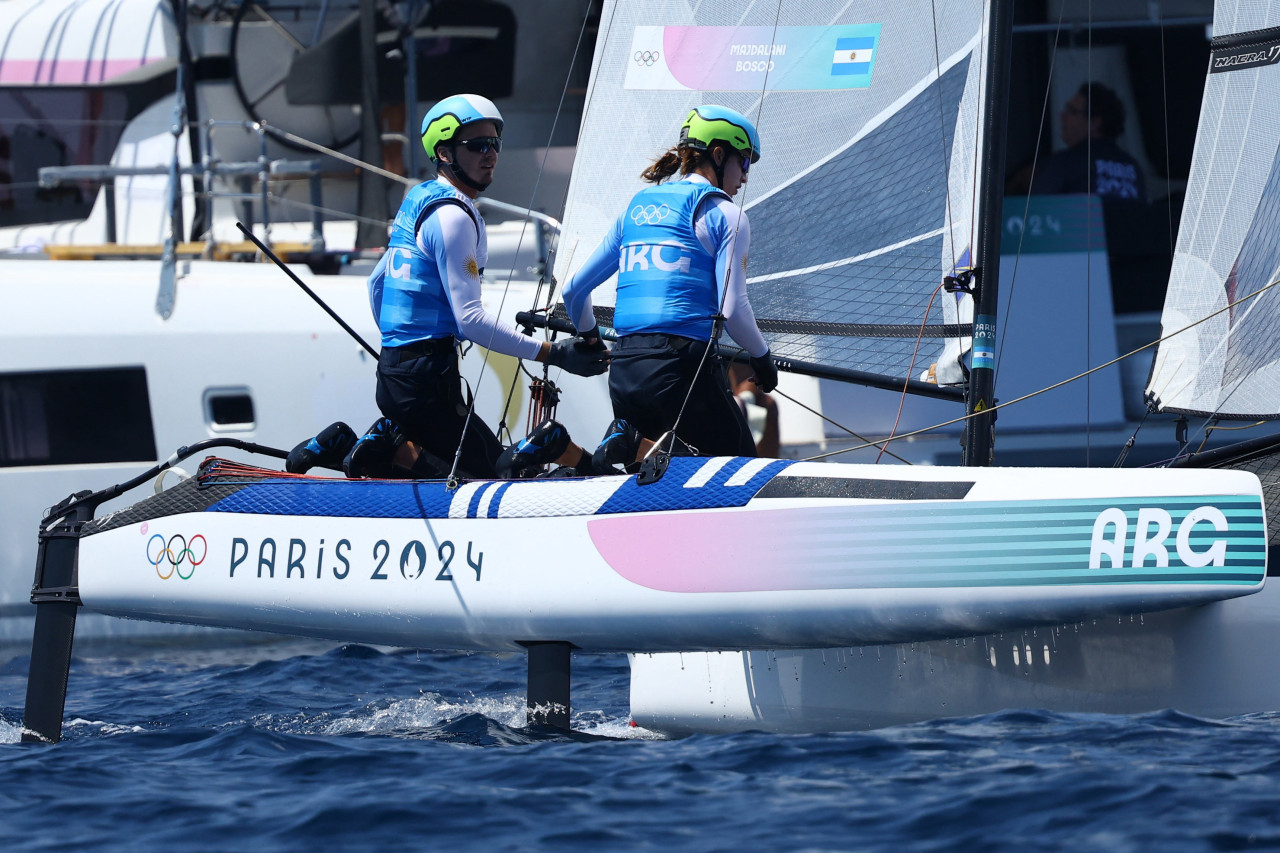 Mateo Majdalani y Eugenia Bosco en los Juegos Olímpicos de París 2024. Foto: Reuters.