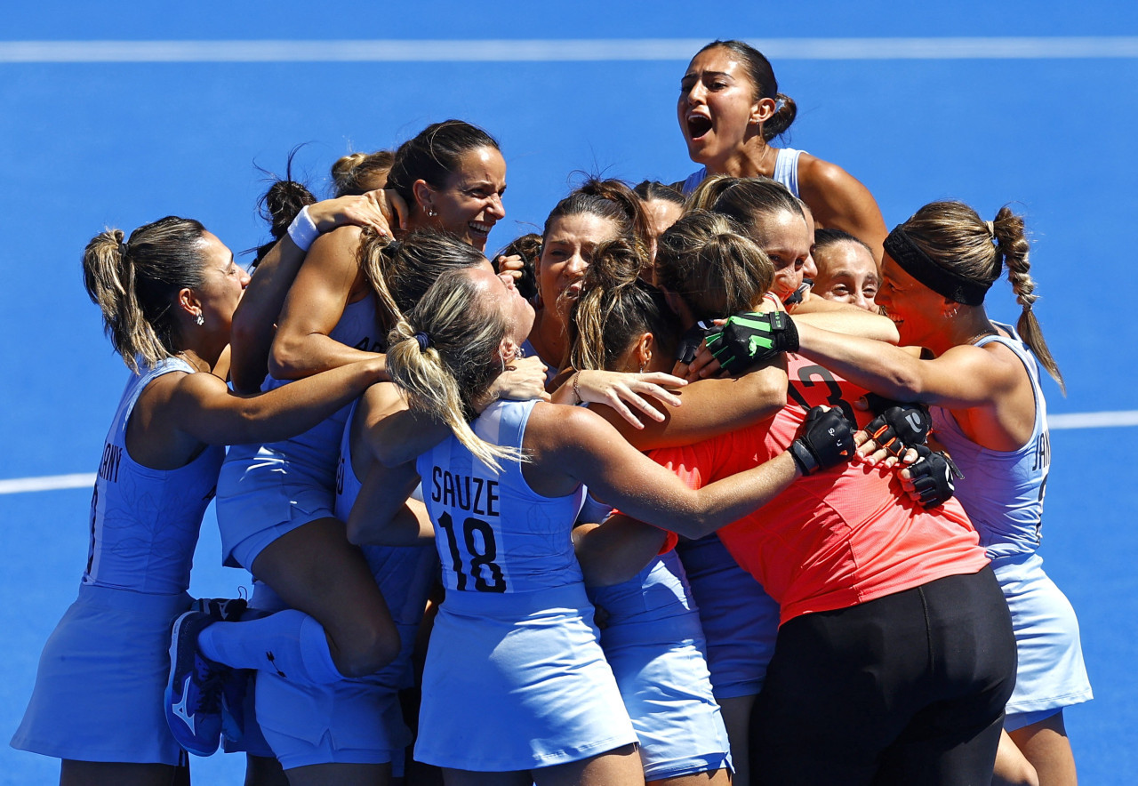 Las Leonas vencieron a alemania por penales en los cuartos de final. Foto: Reuters.