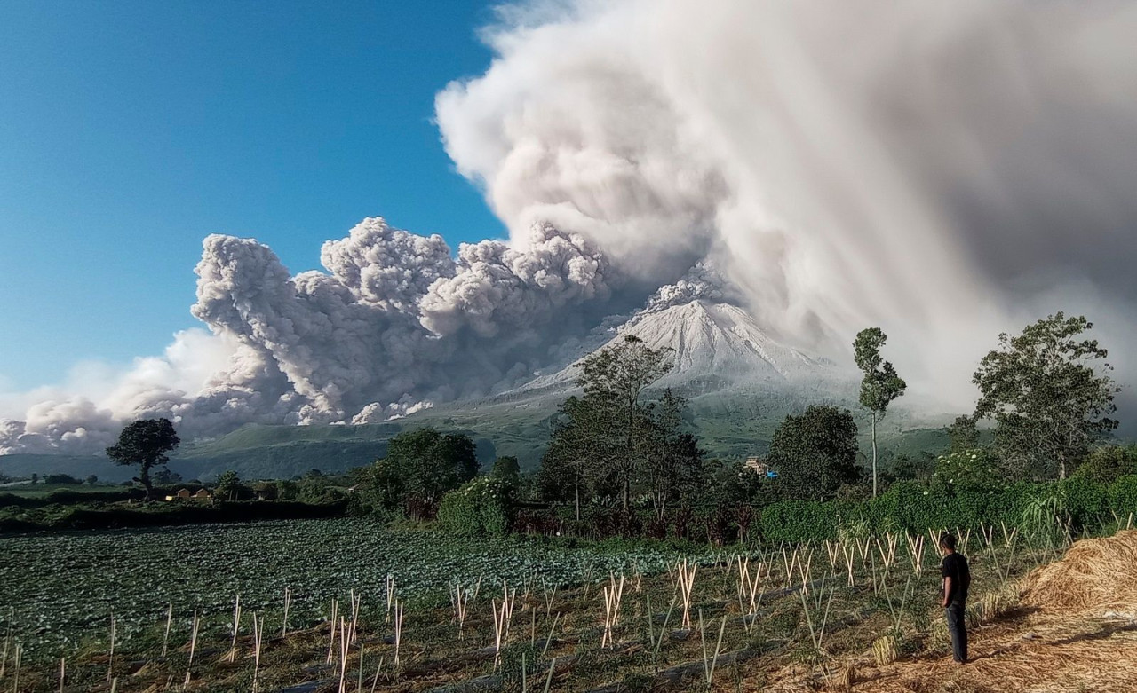 Volcán Sinabung, Sumatra. Foto: X