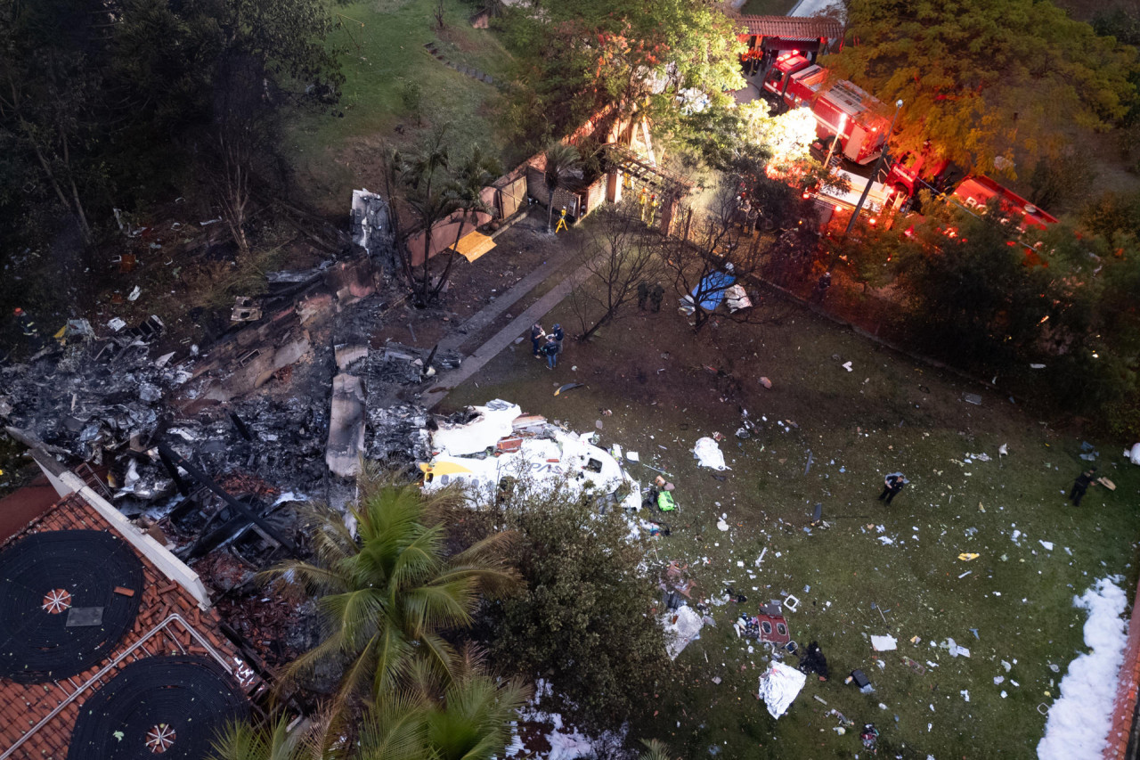 Trágico accidente aéreo en Brasil. Foto: EFE