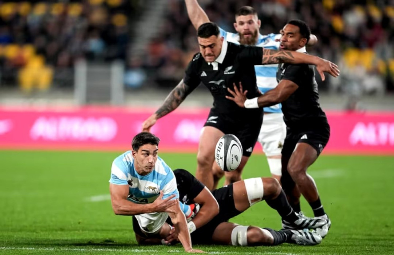 Los Pumas ante los All Blacks en el Rugby Championship.