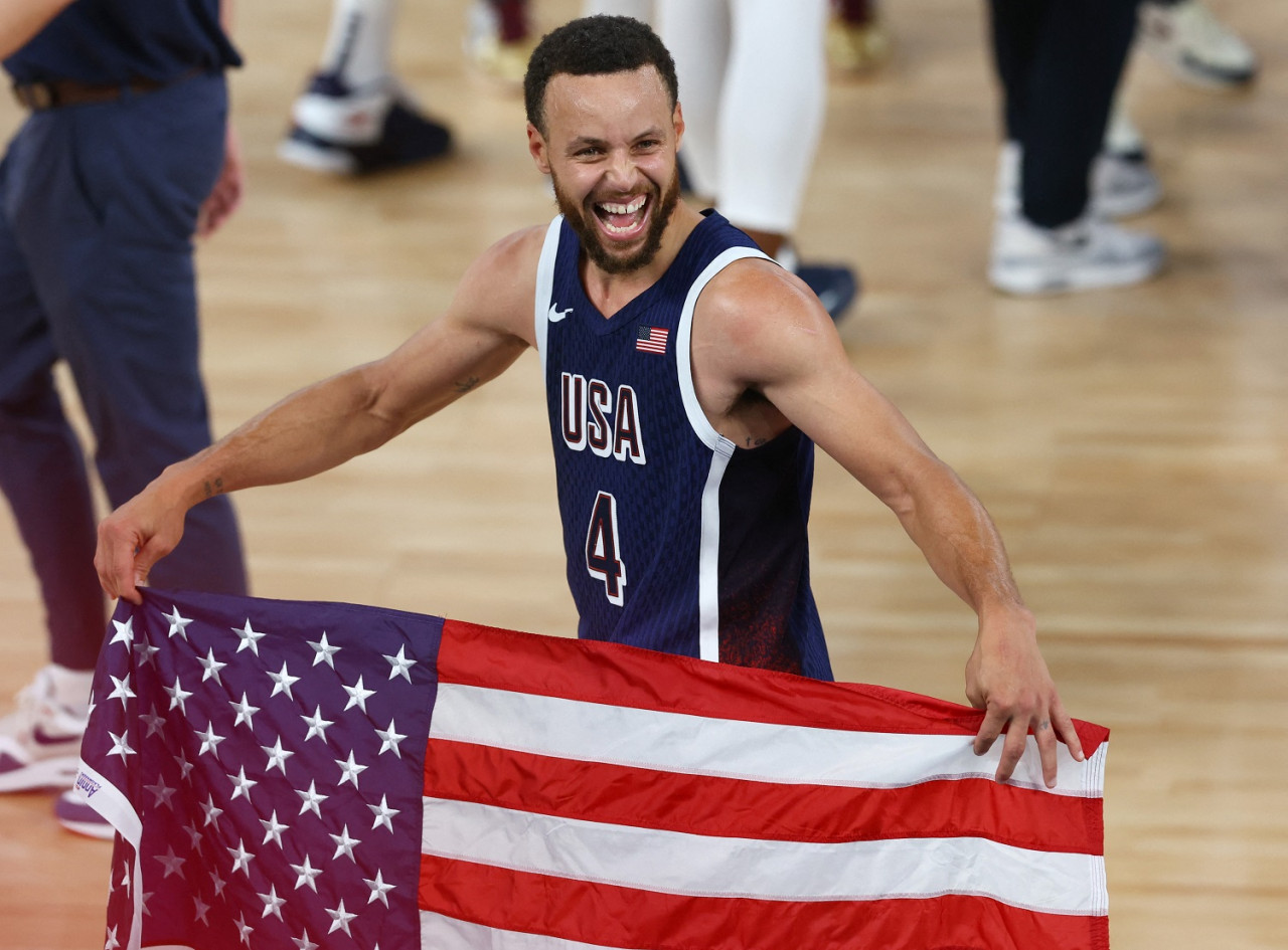 Stephen Curry; Estados Unidos ganó el oro en básquet en los Juegos Olímpicos. Foto: Reuters