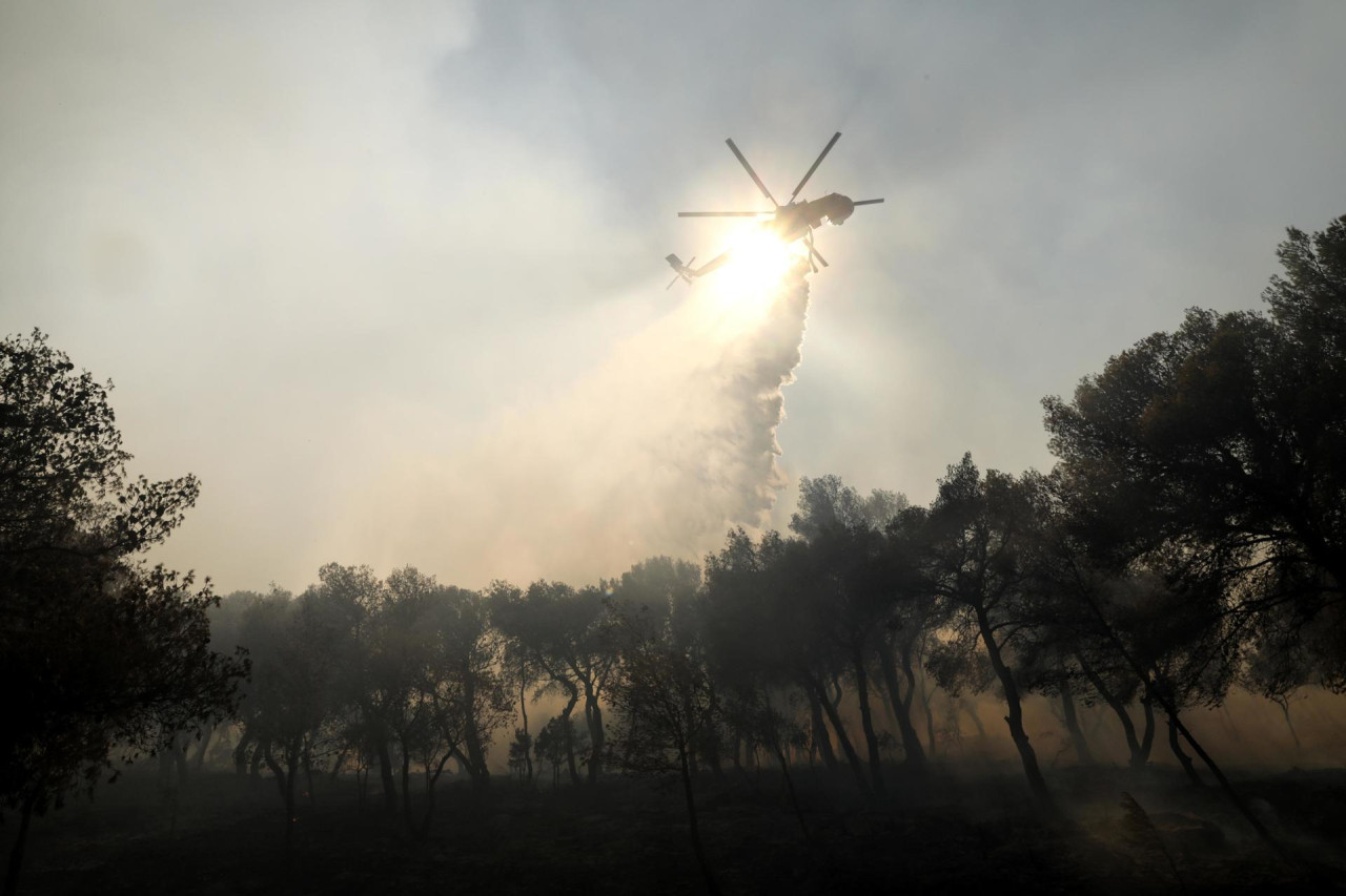 Incendios forestales en Grecia. Foto: EFE