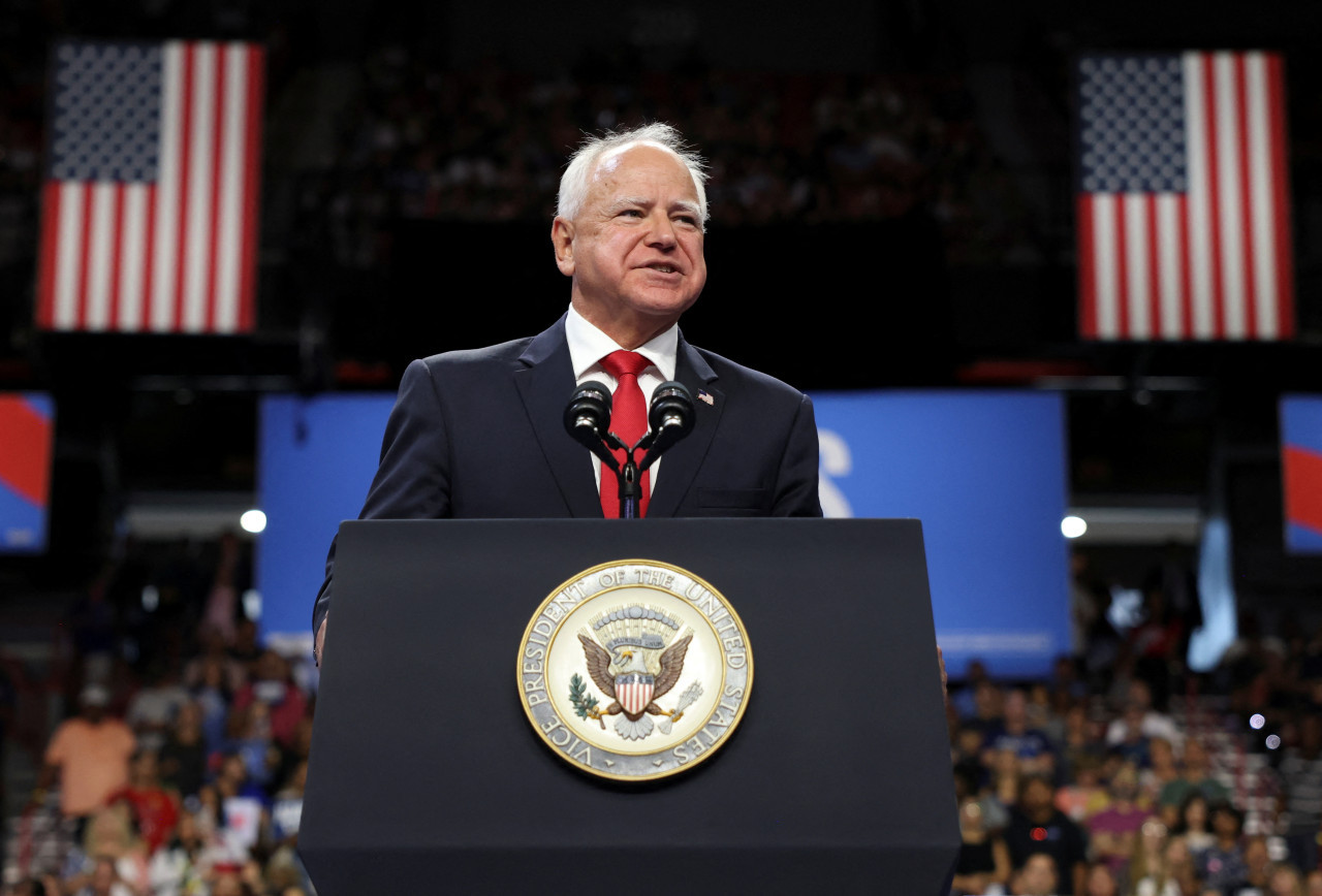 Tim Walz, candidato a vicepresidente de Estados Unidos. Foto: Reuters.