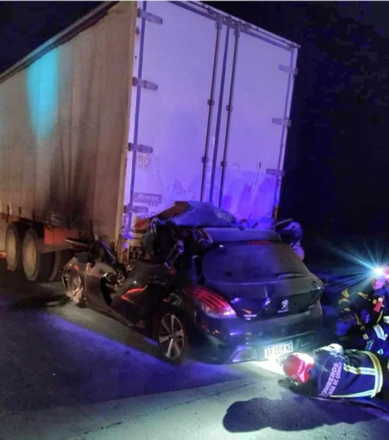 Tremendo accidente en la autopista Rosario-Córdoba. Foto: NA.