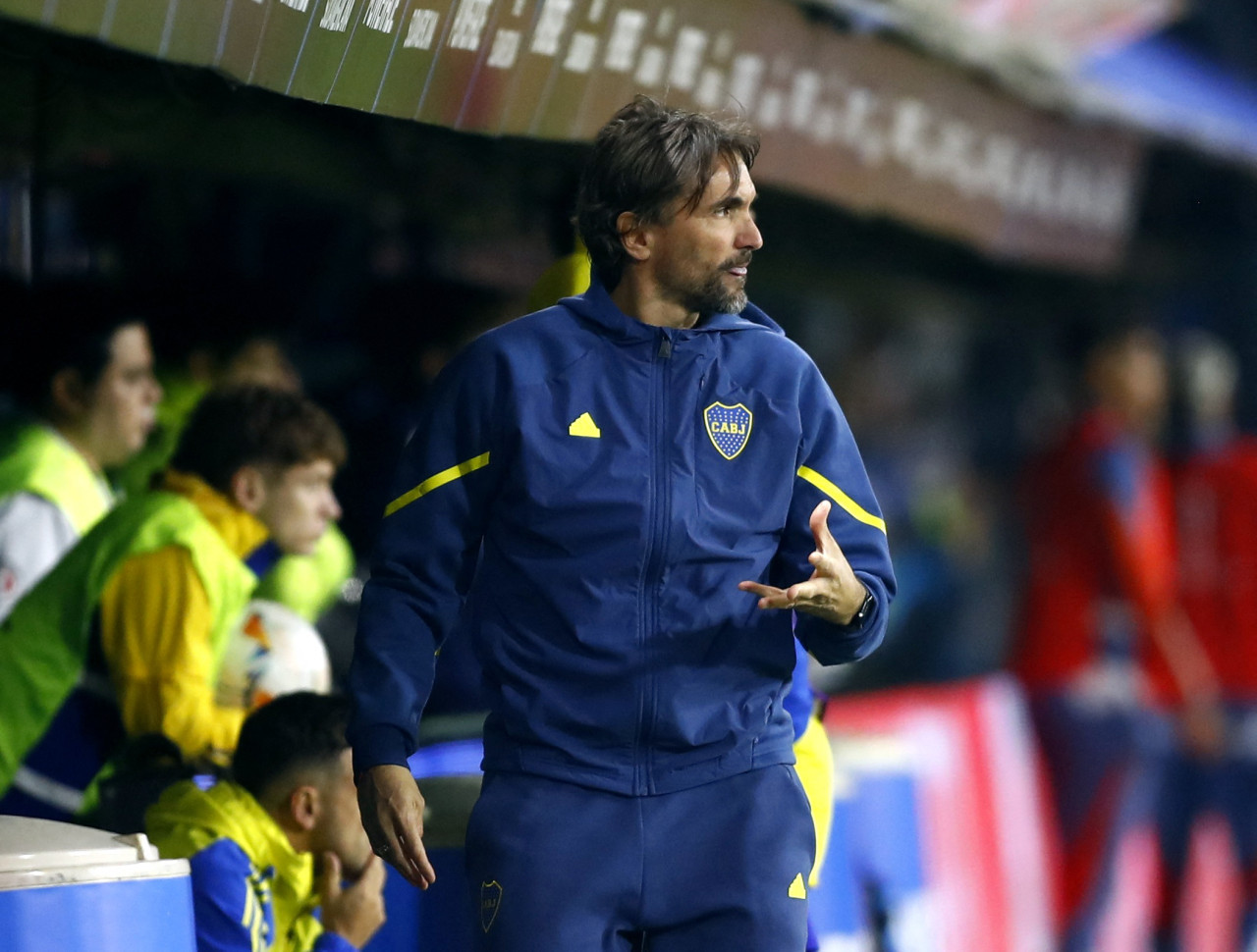 Diego Martínez, entrenador de Boca. Foto: Reuters.