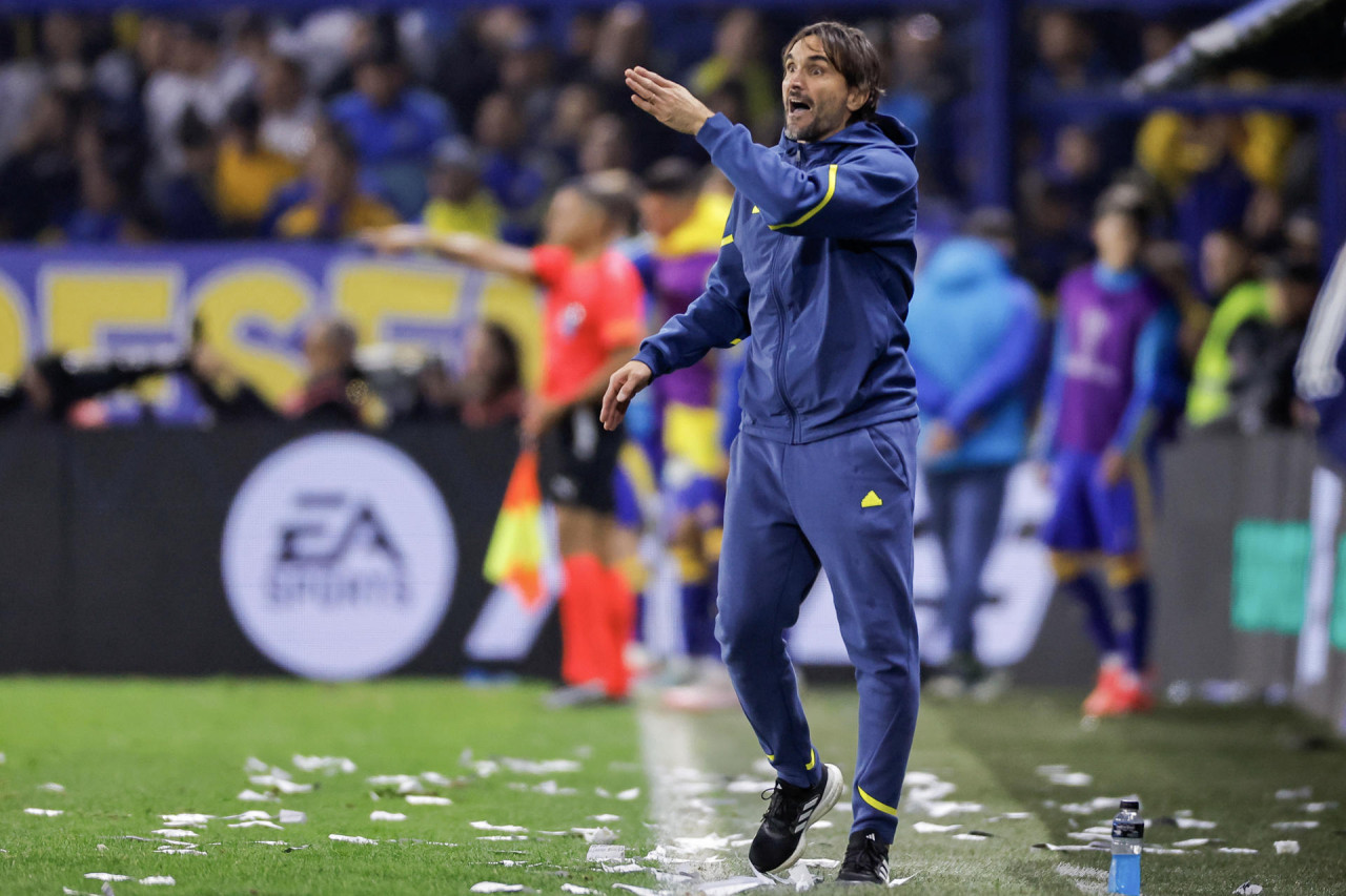 Diego Martínez, entrenador de Boca. Foto: EFE.