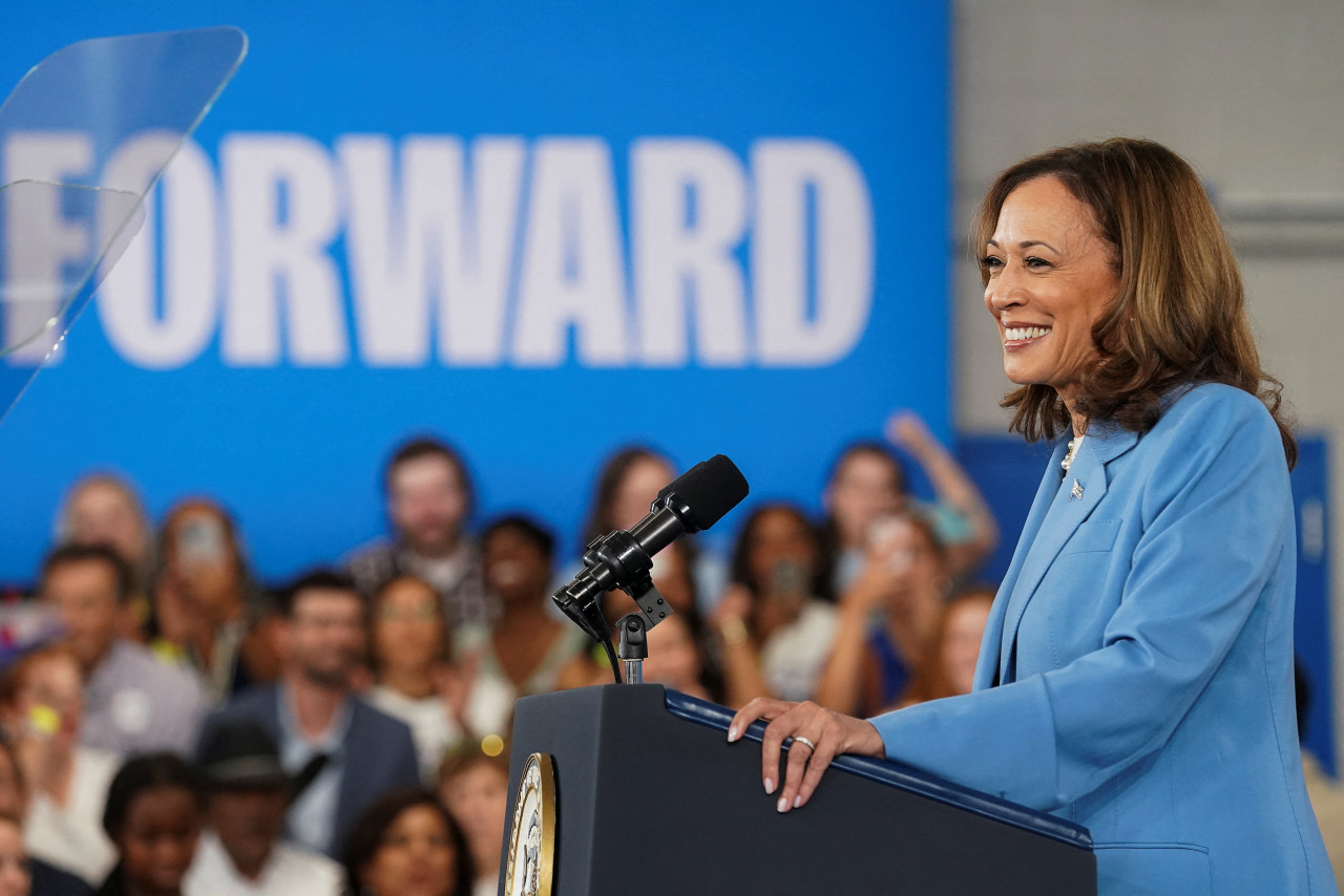 Acto de Kamala Harris en Carolina del Norte. Foto: REUTERS.