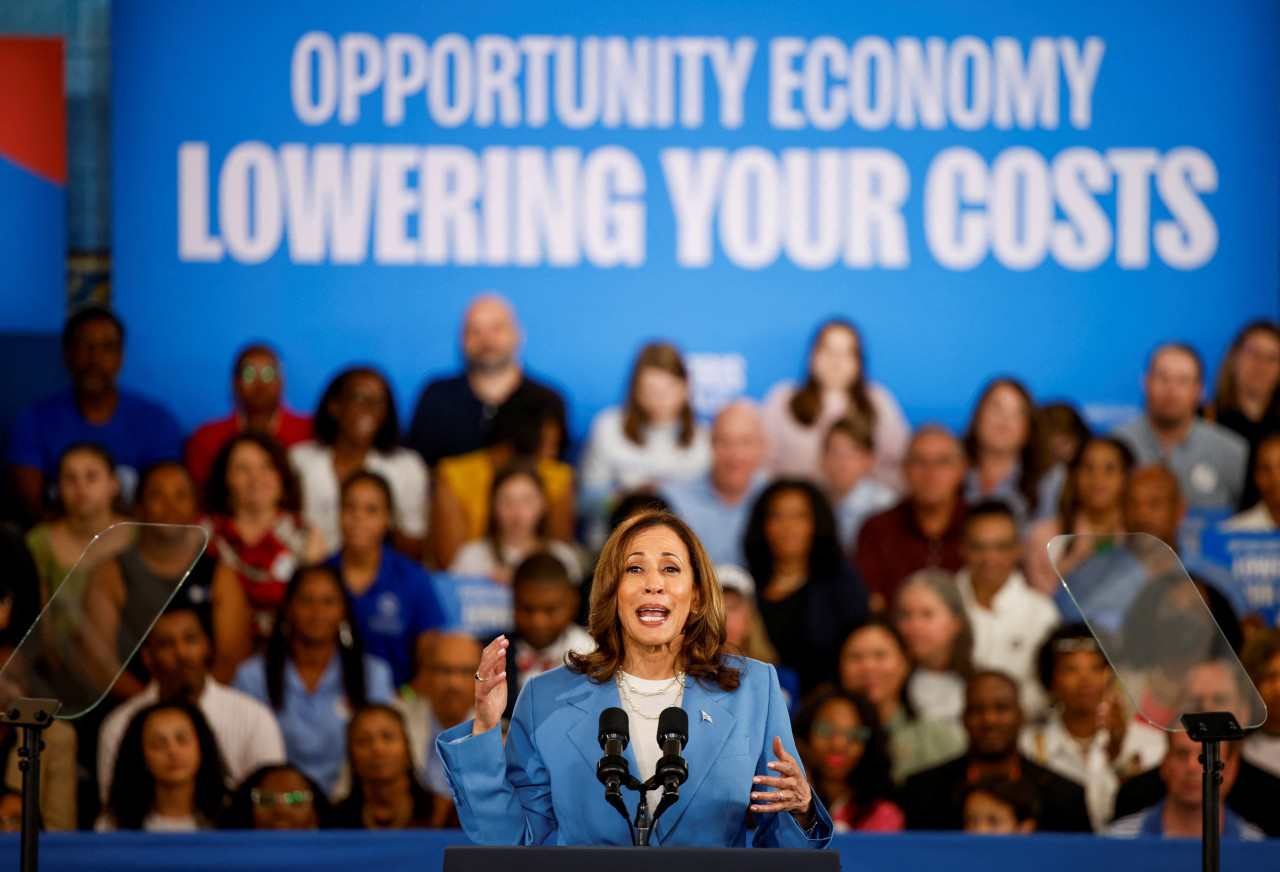 Acto de Kamala Harris en Carolina del Norte. Foto: REUTERS.