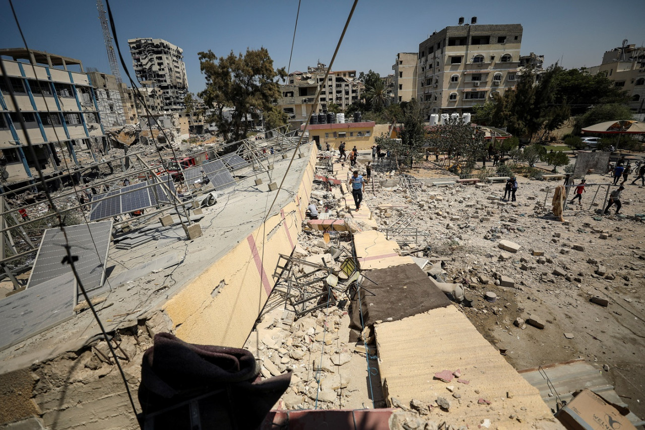 Israel bombardeó una escuela en Gaza. Foto: Reuters